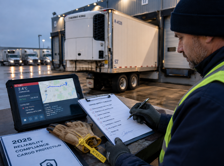 What are the safety considerations for refrigerator trucks?